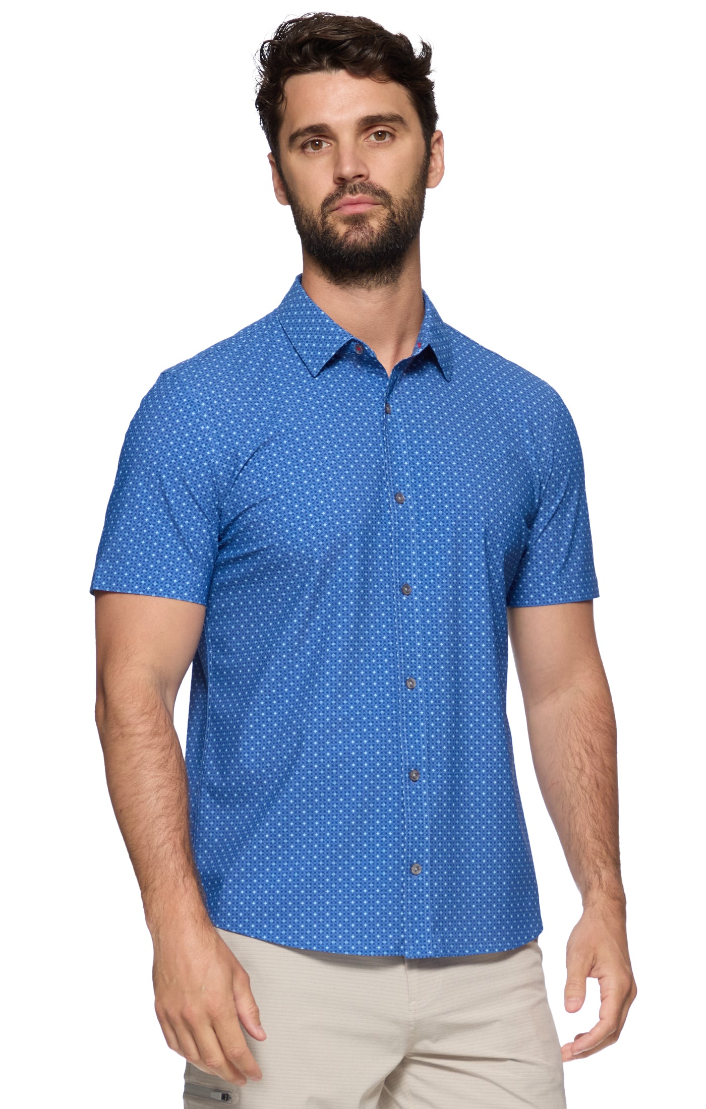 Alexandria SS Medallion Journey Shirt - Blue Combo