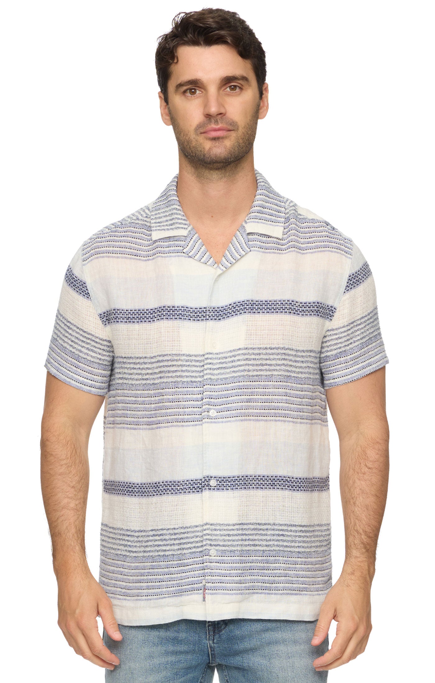 Lakesite SS Textured Stripe Shirt