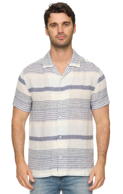 Lakesite SS Textured Stripe Shirt