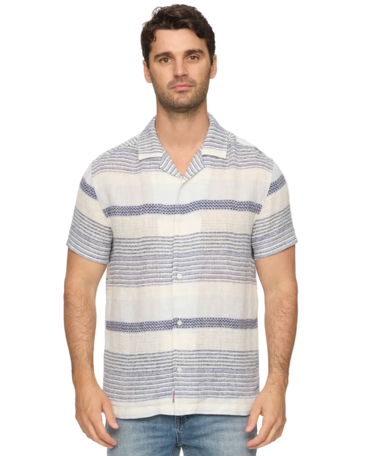 Lakesite SS Textured Stripe Shirt