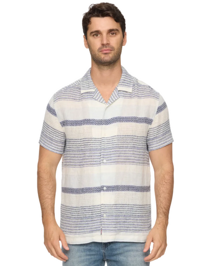 Lakesite SS Textured Stripe Shirt