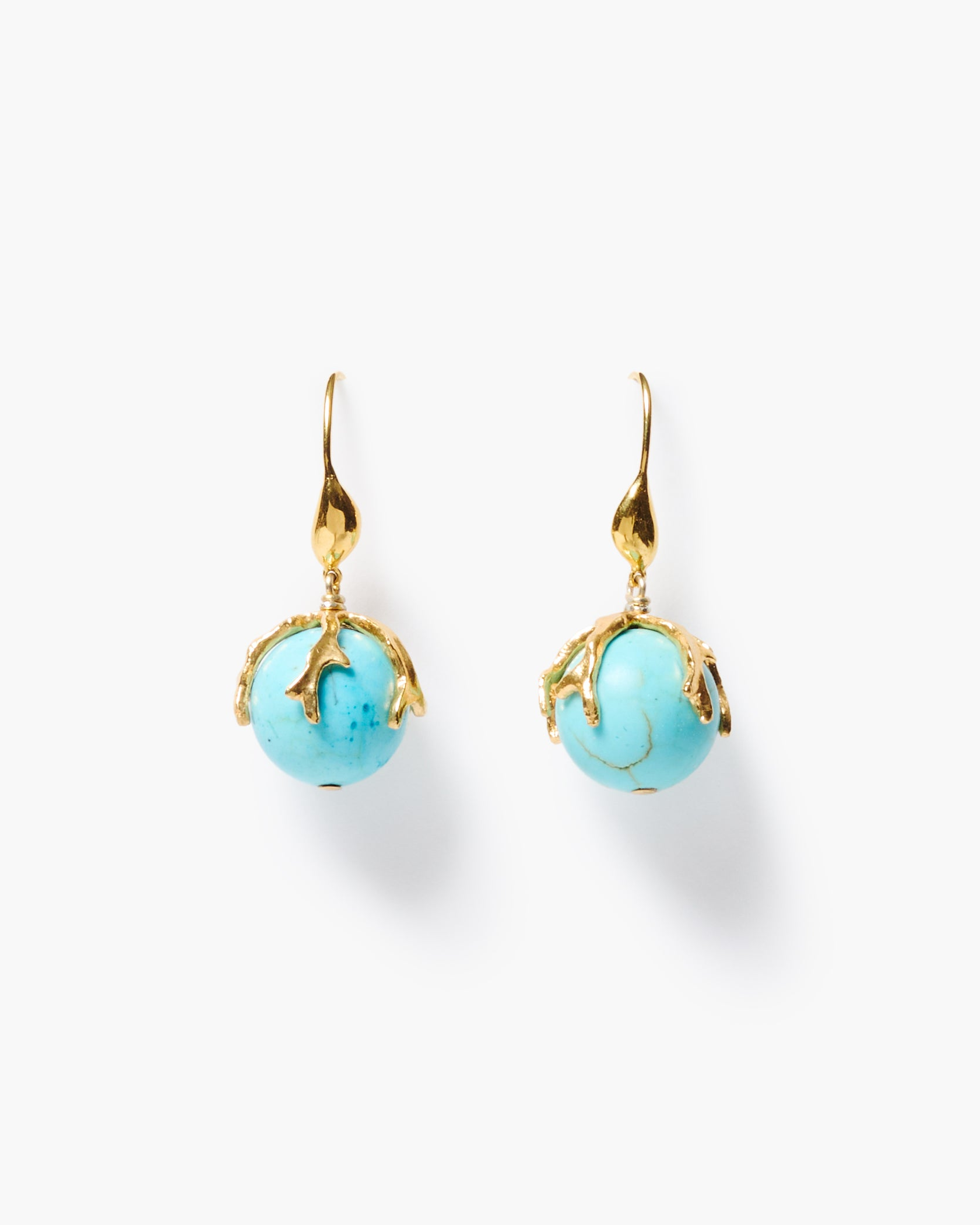 Caspia Drop Earrings Turquoise, 18K gold plated sterling silver by CHAN LUU, Women's Jewelry HCO