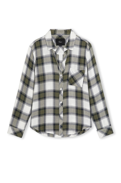 Hunter - Olive Ivory plaid long sleeve shirt by RAILS from Women's Long Sleeve Shirts collection