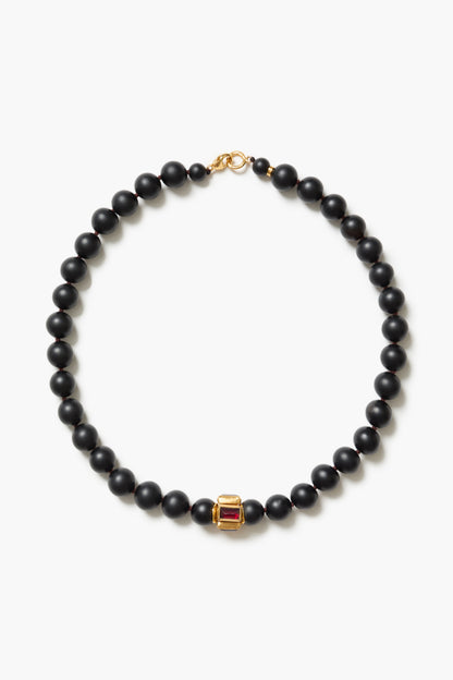 Scroll Necklace - Onyx