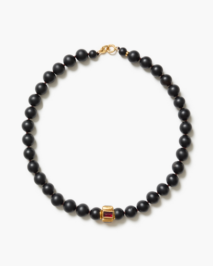 Scroll Necklace - Onyx