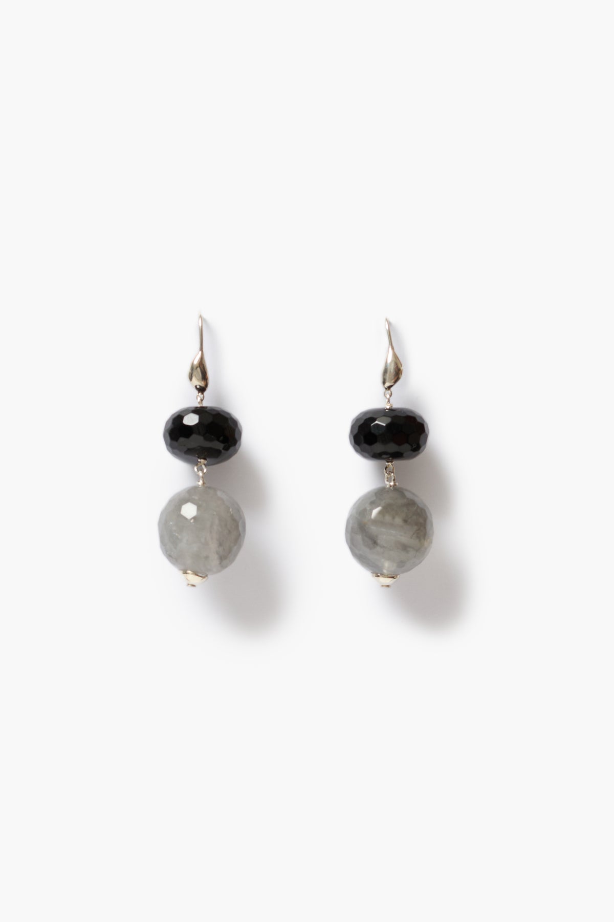 Duo Drop Earrings - Onyx