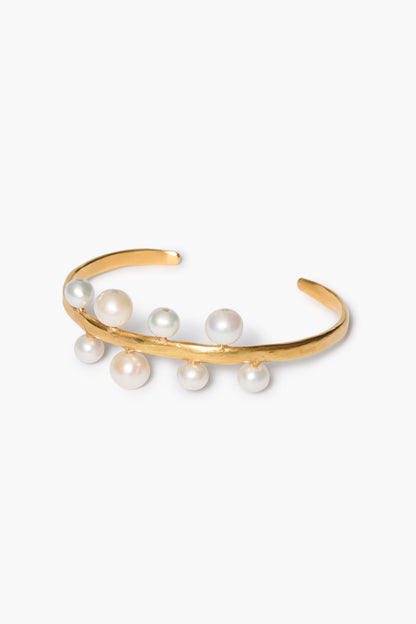 Bgz-6399 gold plated brass cuff with freshwater pearls, Women's Jewelry, CHAN LUU, HCO