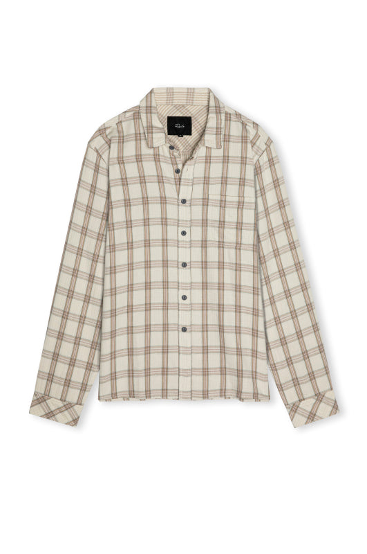 OWENS - OAT BULGUR SIENNA plaid long sleeve cotton shirt by RAILS, Men's Long Sleeve Shirts HCO