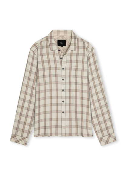 OWENS - OAT BULGUR SIENNA plaid long sleeve cotton shirt by RAILS, Men's Long Sleeve Shirts HCO