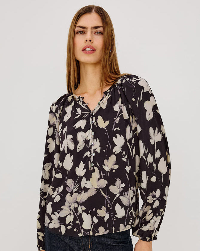 Indi - Sepia Meadow RAILS women's floral long sleeve blouse