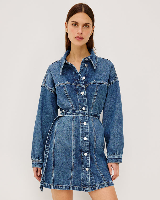 Montant - Blue Bonnet RAILS women's blue stretch denim dress