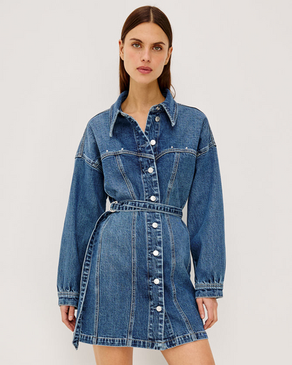 Montant - Blue Bonnet RAILS women's blue stretch denim dress