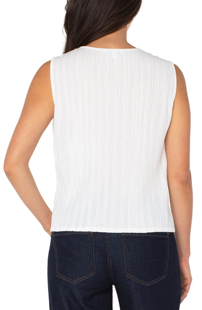 Sleeveless Crew Neck Knit Top
