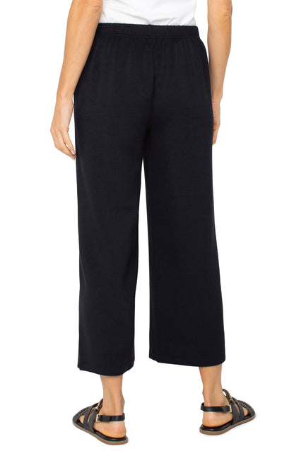 PULL ON WIDE LEG CROP TROUSER