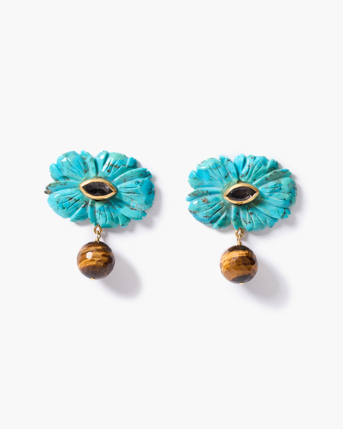 Magnolia Drop Earrings - Turquoise