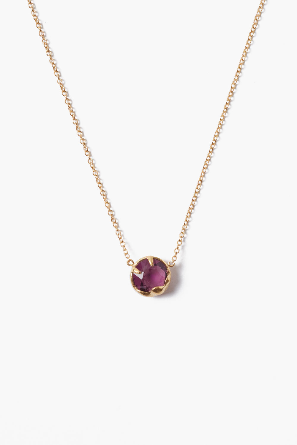 18K Prong Set Crystal Pendant Necklace with green crystal on gold chain, CHAN LUU, Women's Jewelry