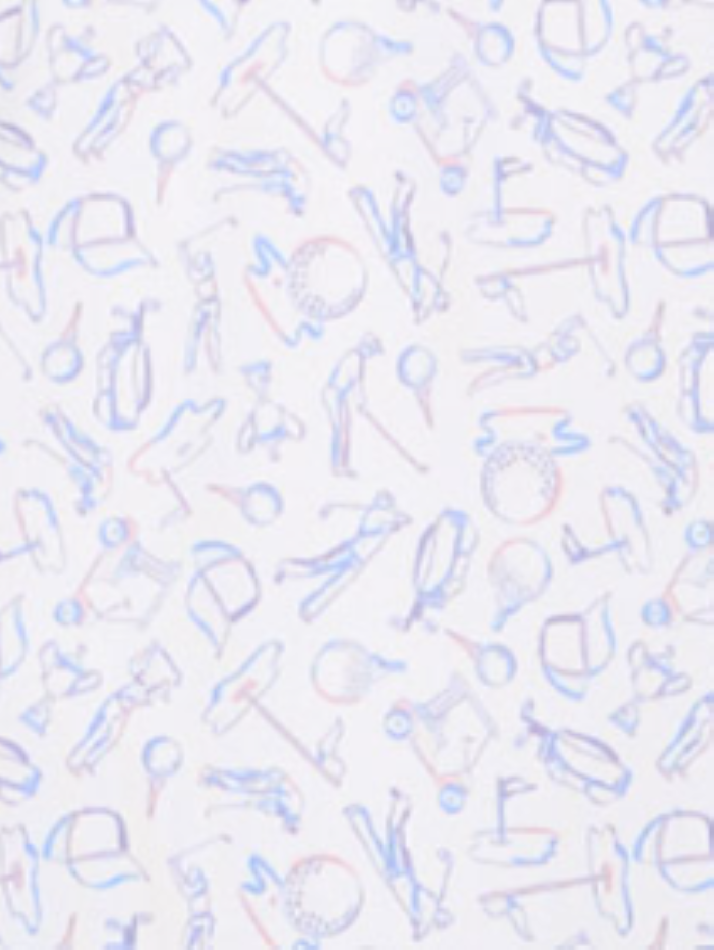 Linton SS Golf Scene Print Performance Polo - White/Blue/Red