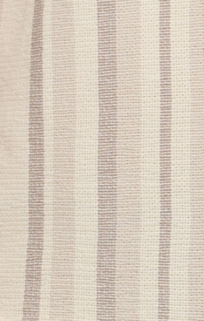 Orleans SS Stripe Textured Shirt fabric in beige striped pattern, men's short sleeve by FLAG & ANTHEM