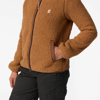 Women's Palisades Jacket by ROYAL ROBBINS in Beige and Brown fleece