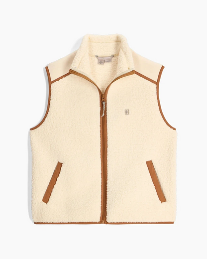 Women's Palisades Vest by ROYAL ROBBINS in beige sherpa fleece