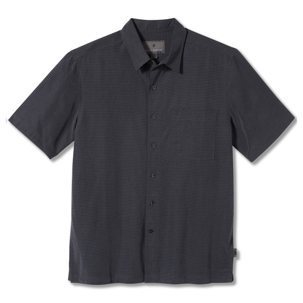 Desert Pucker Dry Short Sleeve - Asphalt breathable quick-dry gray shirt with UV protection by ROYAL ROBBINS