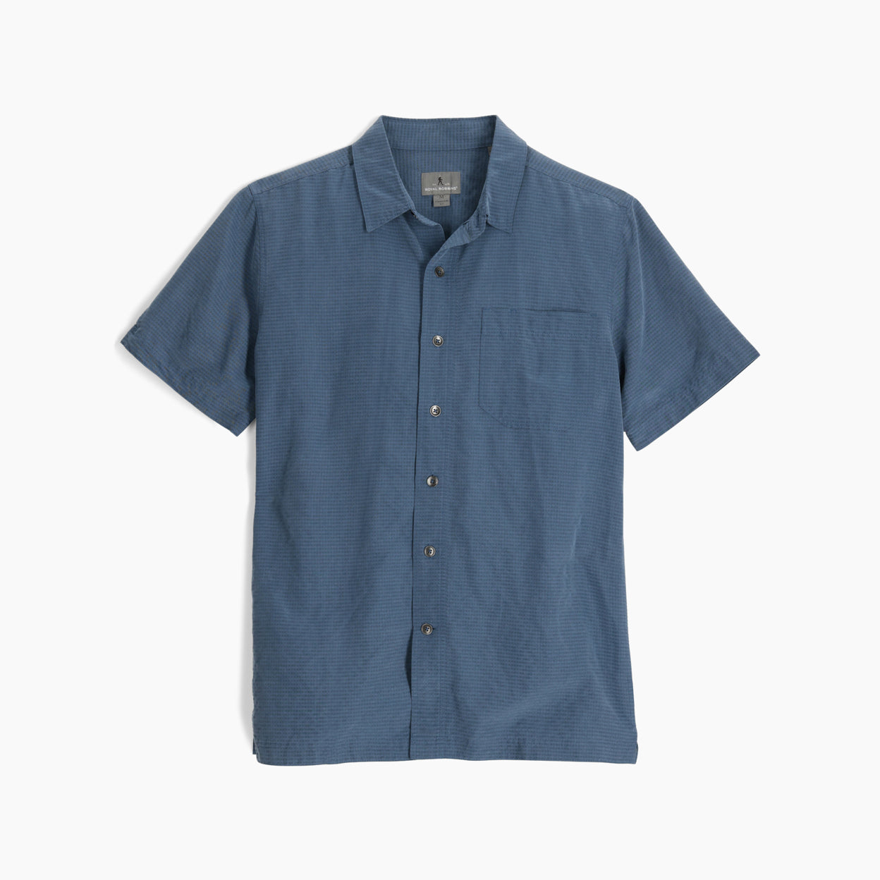 Desert Pucker Dry Short Sleeve - Collins Blue quick-dry breathable shirt with UV protection