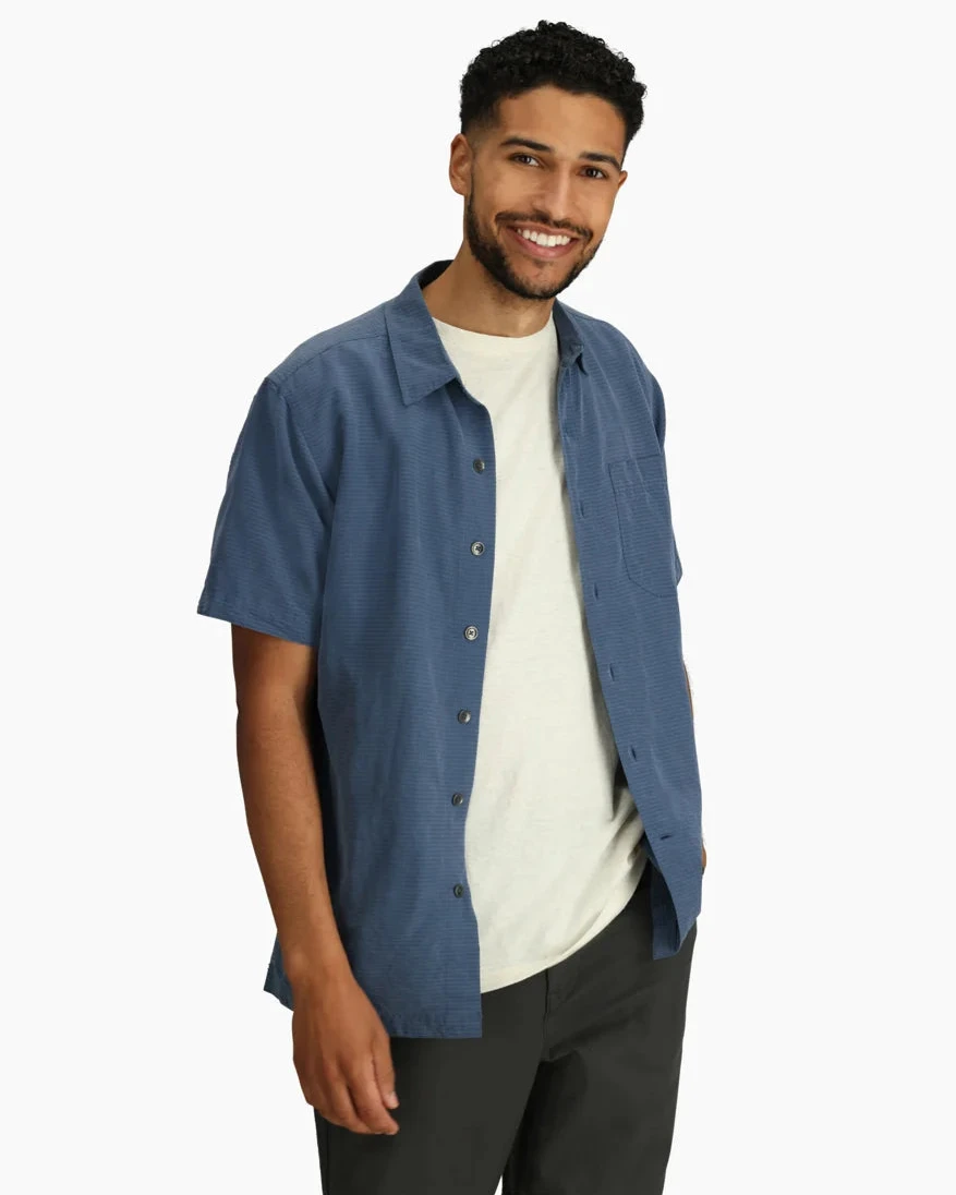 Desert Pucker Dry Short Sleeve - Collins Blue breathable quick-dry shirt with UV protection by ROYAL ROBBINS