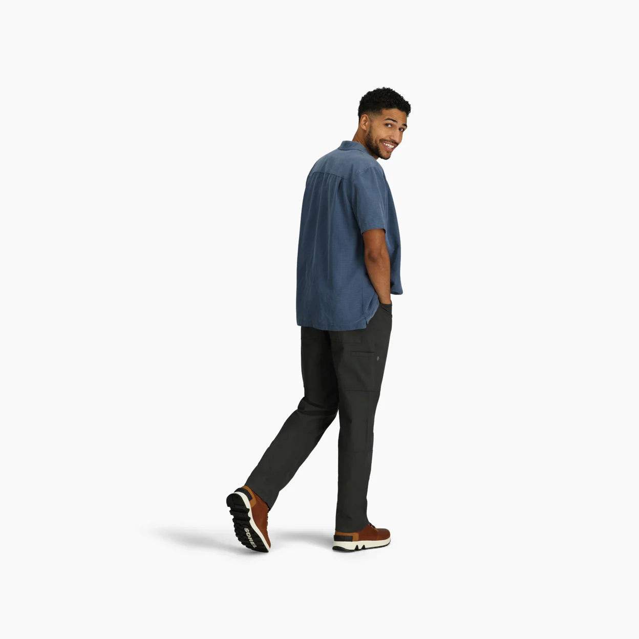 Desert Pucker Dry Short Sleeve - Collins Blue breathable quick-dry shirt with UV protection