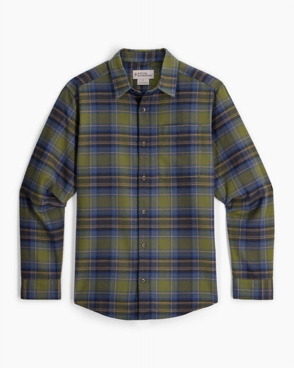 Lieback Organic Cotton Flannel L/S - Olive Oak Pld