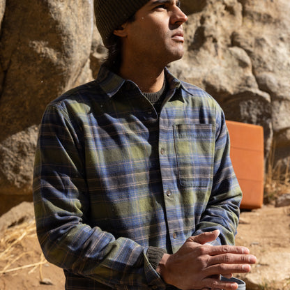 Lieback Organic Cotton Flannel L/S - Olive Oak Pld