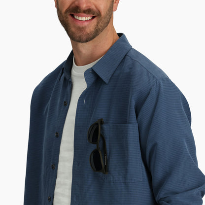 Desert Pucker Dry Long Sleeve - Collins Blue